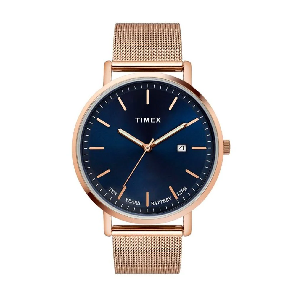 Timex Empera Men's Blue Dial Round Case 10 Year Battery Life  Date Function Watch -TWEG17704