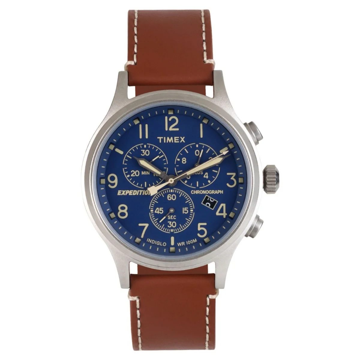 Timex Fashion Men's Blue Dial Round Case Chronograph Function Watch -TWEG18201