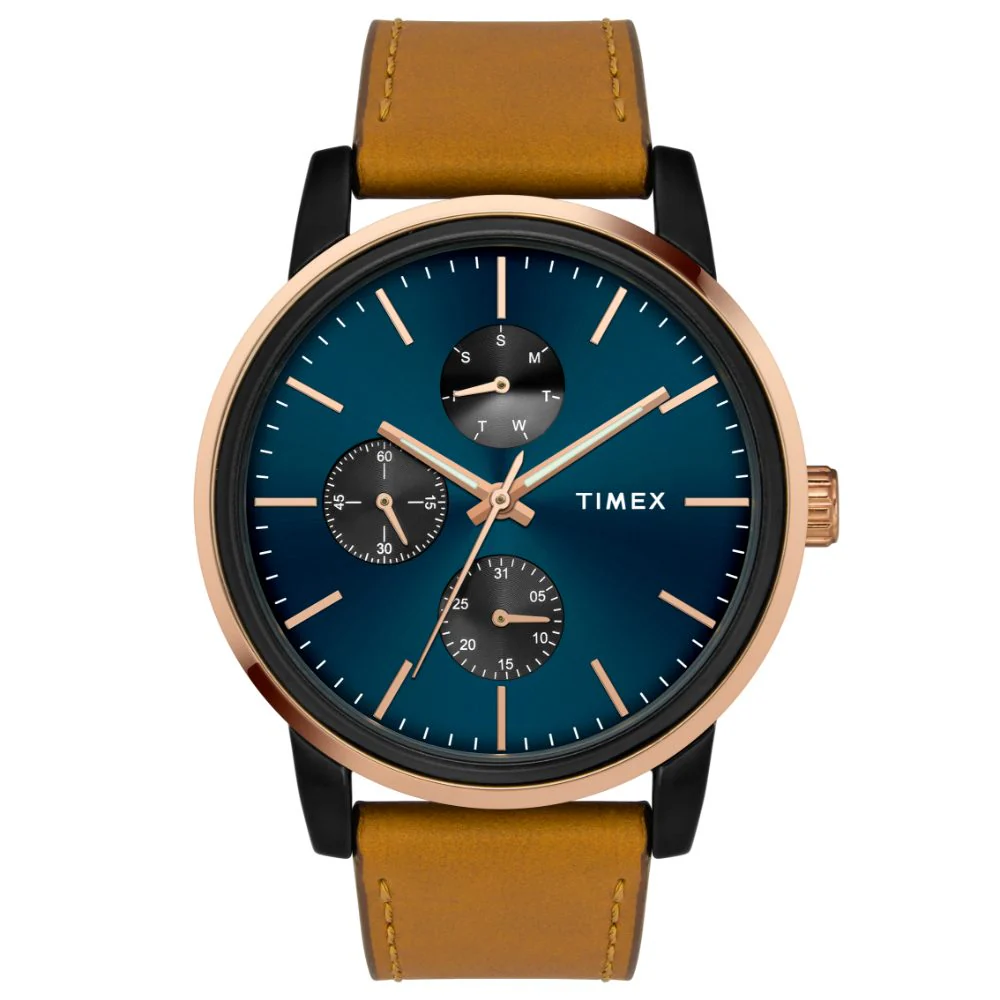 Timex Fashion Men's Blue Dial Round Case Multifunction Function Watch -TWEG18904