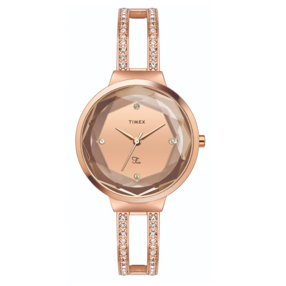 Timex Fria Women Rose Gold Round Analog Watch - TWEL13401
