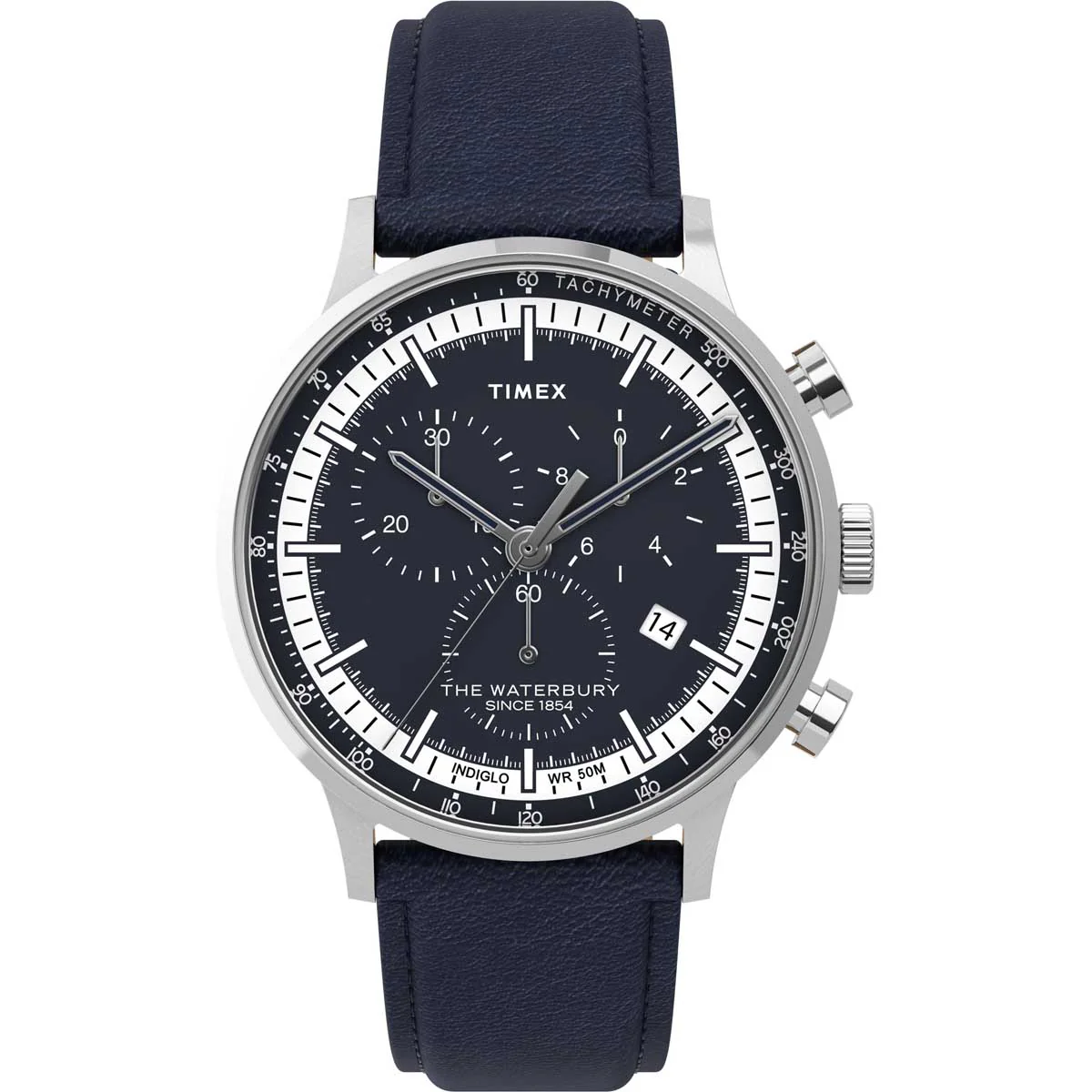 Timex Multifunctonal Men's Analog Blue Dial Coloured Quartz Watch, Round Dial with 40 mm Case width - TW2U04700UJ